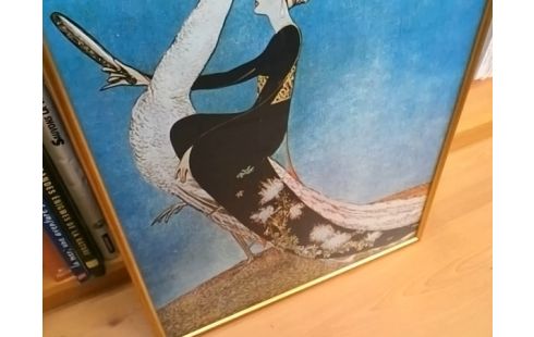 CADRE DAME SUR OISEAU