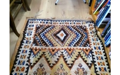 TAPIS LAINE MOTIF ORANGE 140X95