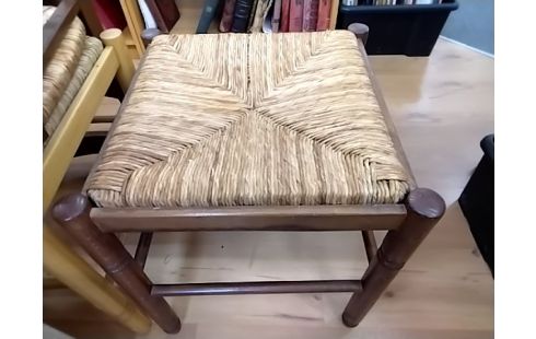 TABOURET PAILLE BOIS