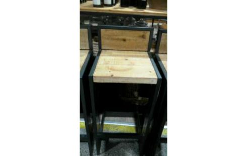 TABOURET DE BAR BOIS ET METAL