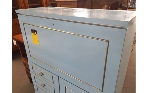 MEUBLE DE RANGEMENT BLEU 3T 4P (MANQUE 1 POIGNEE)