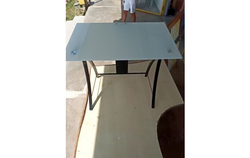 BUREAU PM FER ET VERRE