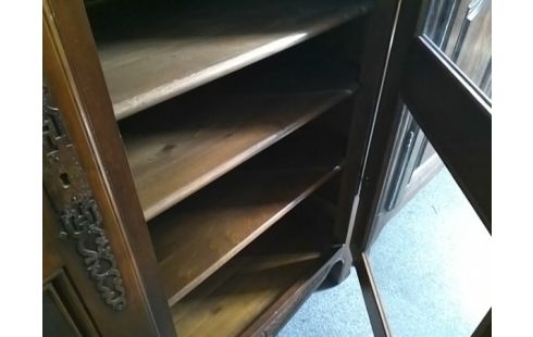 ARMOIRE 2P VITREES AVEC ETAGERES