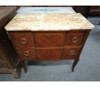 COMMODE BOIS DE ROSE 2 TIROIRS