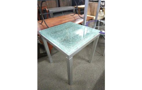 BOUT DE CANAPE ASPECT VERRE BRISÉ