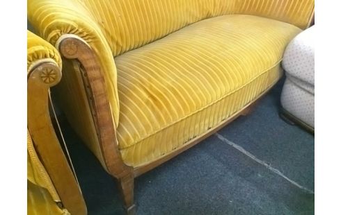 SALON CANAPE + 2 FAUTEUILS JAUNE