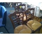 LOT DE 6 CHAISES PAILLEES EN L'ETAT