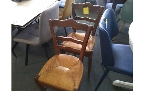 LOT DE 6 CHAISES PAILLEES EN L'ETAT