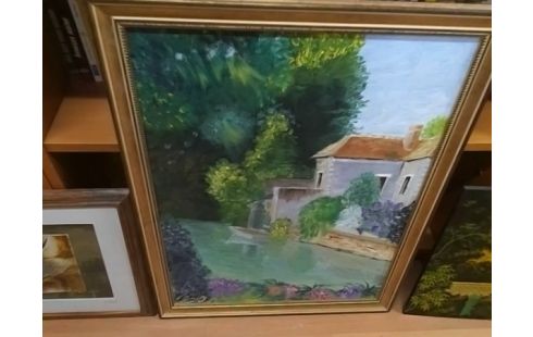 CADRE PEINTURE BORDS DE RIVIERE