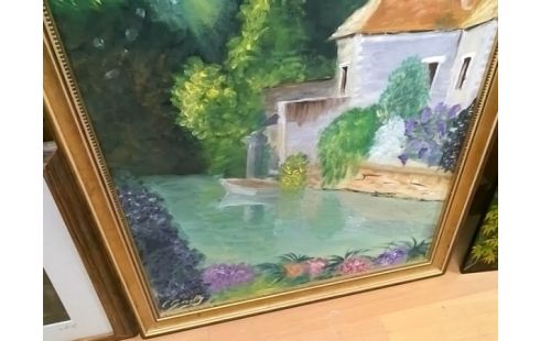 CADRE PEINTURE BORDS DE RIVIERE