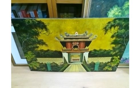 CADRE LAQUE DORE HANOI