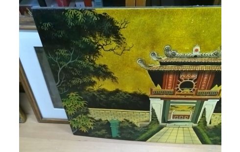 CADRE LAQUE DORE HANOI