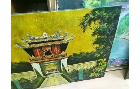 CADRE LAQUE DORE HANOI