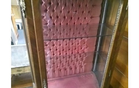 VITRINE 1P STYLE MARQUETTERIE (QLQS USURES)