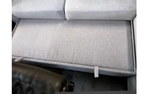 CANAPE D'ANGLE CONVERTIBLE TISSUS GRIS