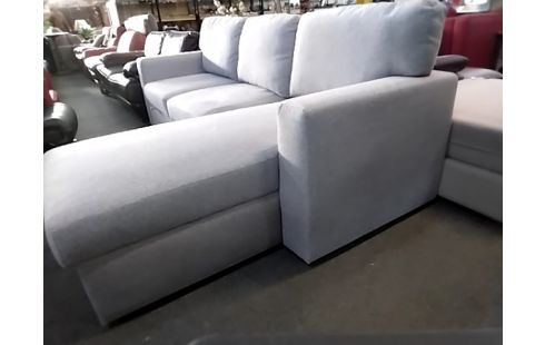 CANAPE D'ANGLE CONVERTIBLE TISSUS GRIS