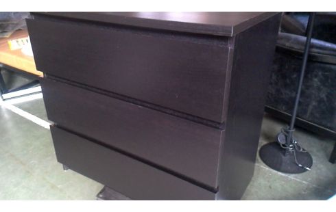 CHIFFONNIER IKEA 3 TIROIRS FONCE BRUN