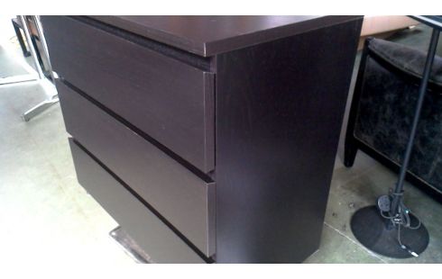 CHIFFONNIER IKEA 3 TIROIRS FONCE BRUN
