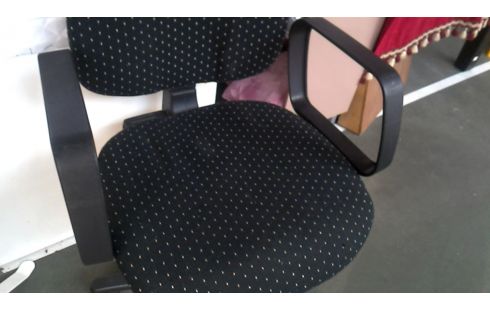 CHAISE DE BUREAU, , MOBILE NOIR TISSU