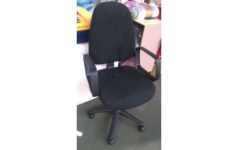 CHAISE DE BUREAU, , MOBILE NOIR TISSU