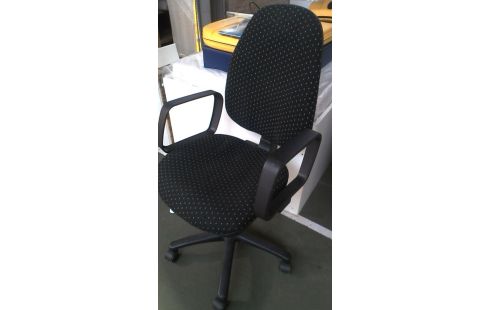 CHAISE DE BUREAU, , MOBILE NOIR TISSU
