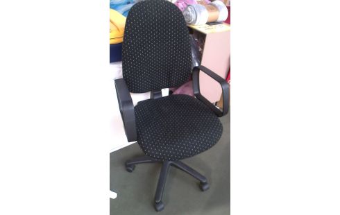 CHAISE DE BUREAU, , MOBILE NOIR TISSU