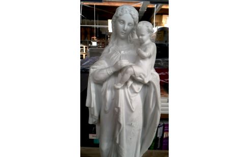 ESTATUA ANTIGUO BLANCA PORCELANA MET NIÑO