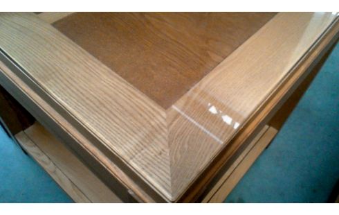 MESA DE SALÓN AÑADA CUADRADO, , MADERA HIELO