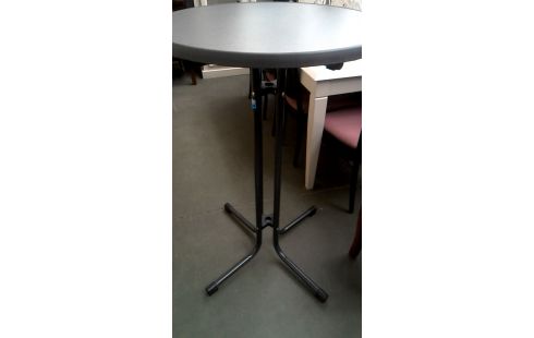TABLE HAUT ROND GRIS DEMONTABLE