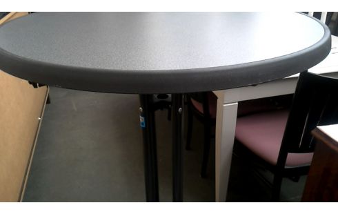 TABLE HAUT ROND GRIS DEMONTABLE