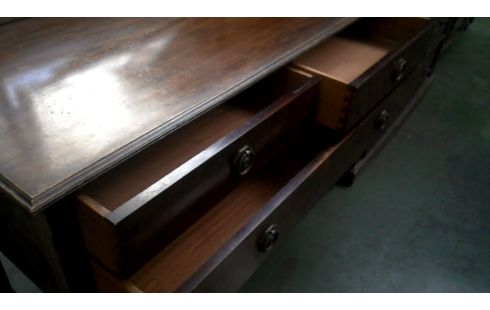 KOMMODE ENGLISCH FACETTIERT, , SPIEGEL MAHAGONI-PYRAMIDE 3 SCHUBLADEN