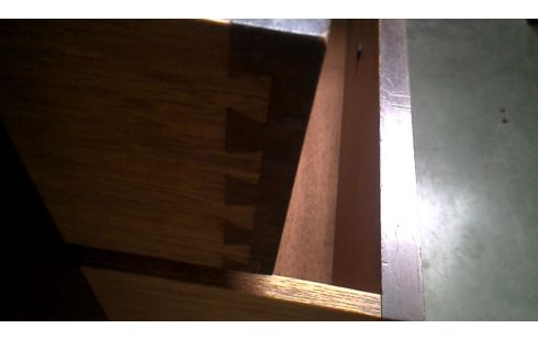 KOMMODE ENGLISCH FACETTIERT, , SPIEGEL MAHAGONI-PYRAMIDE 3 SCHUBLADEN