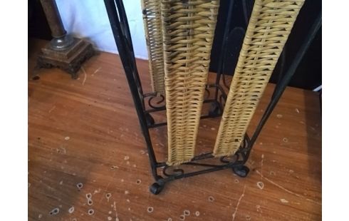 PORTE PARAPLUIE FER ET OSIER H44