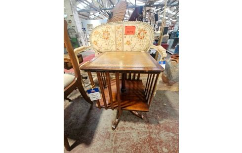 BIBLIOTHEQUE BASSE PIVOTANTE ACAJOU