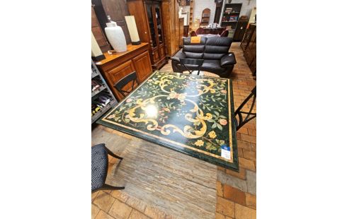 TABLE MARQUETERIE MARBRE ITALIEN