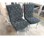 2 CHAISES  KARE DESIGN NOIRES CAPITONNEES