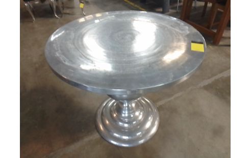 TABLE RONDE GUÉRIDON COULEUR ARGENT