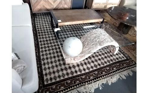 TAPIS Laine marron ecru 190x260