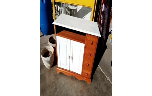 MEUBLE TV HIFI PIN 2 PORTES / 4 TIROIRS