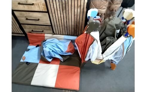 LIT PARAPLUIE Beige bleu orange