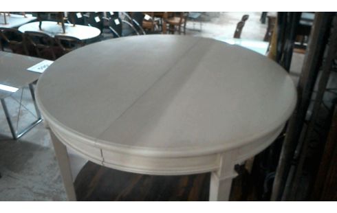 TABLE RONDE CERUSE 2  ALLONGES