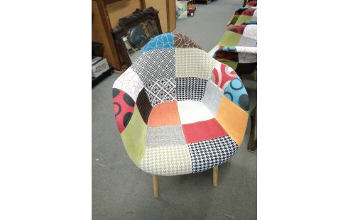 FAUTEUIL PATCHWORK LOT DE 4
