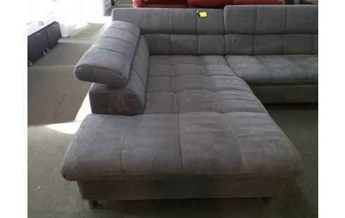 CANAPE D'ANGLE TISSU GRIS (QLQS TROUS DE CIGARETTE)