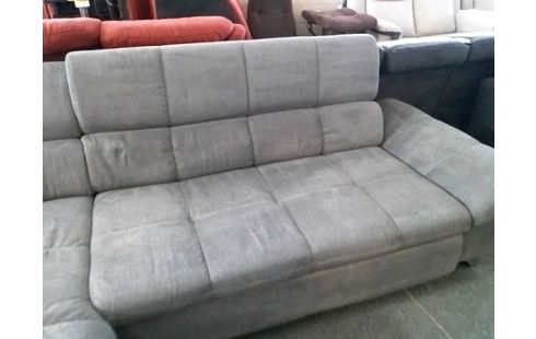 CANAPE D'ANGLE TISSU GRIS (QLQS TROUS DE CIGARETTE)