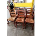 6 CHAISES PAILLE BOISERIE