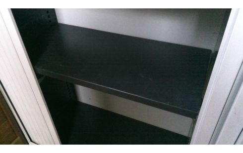 ARMOIRE DE BUREAU GRISE L100 5SANS CLEF)