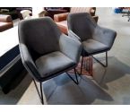 FAUTEUIL GRIS VELOUR LISSE