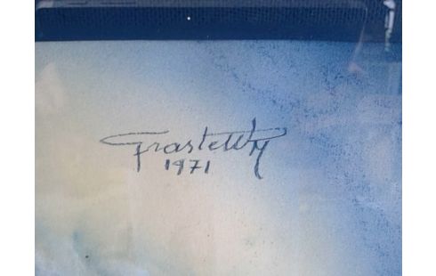 KADER PASTEL OP PAPIER/GRASTE WIM71