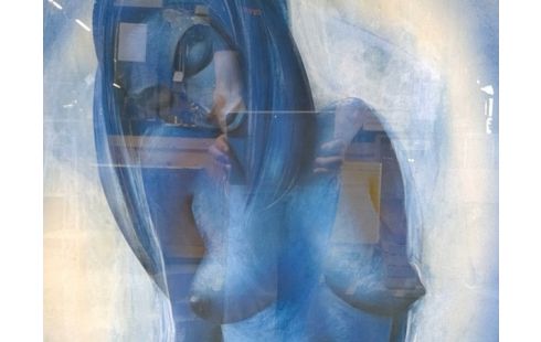 KADER PASTEL OP PAPIER/GRASTE WIM71