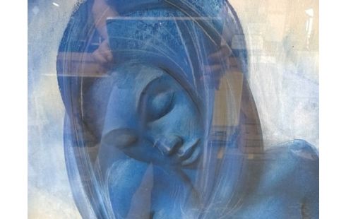 KADER PASTEL OP PAPIER/GRASTE WIM71